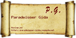 Paradeisser Gida névjegykártya